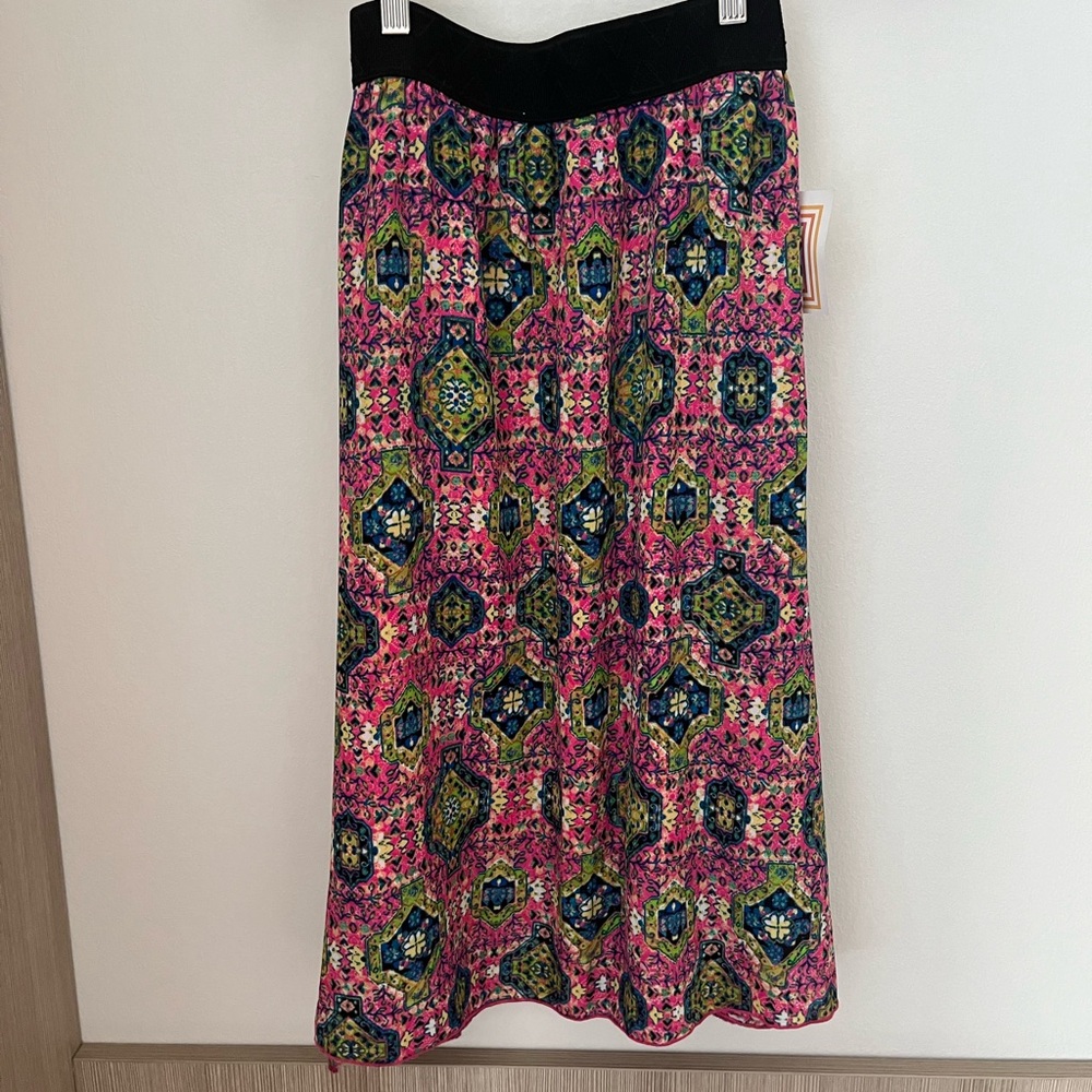 LuLaRoe Lola Colorful Patterned Skirt -NWT